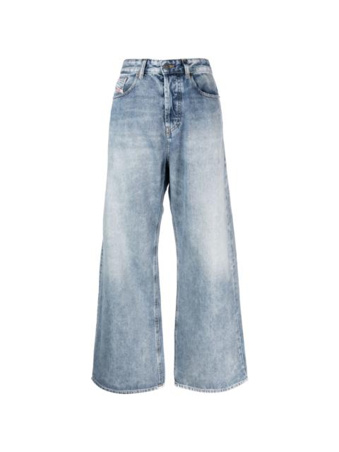 high-rise wide-leg jeans
