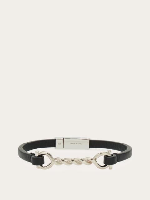 FERRAGAMO Gancini leather bracelet (20cm)