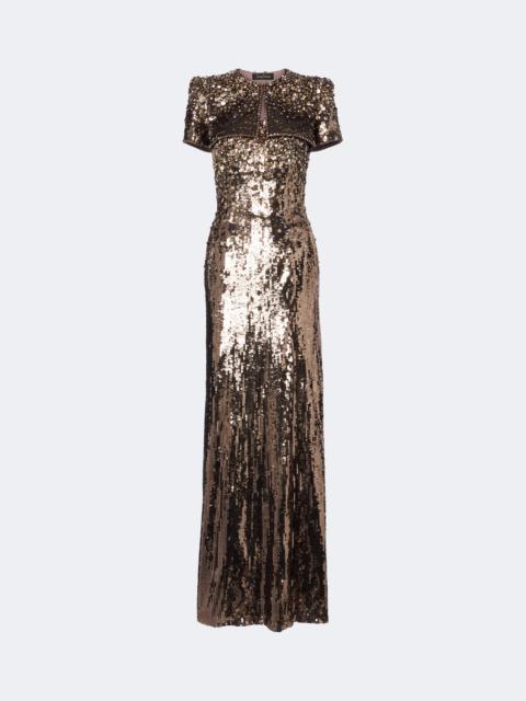 JENNY PACKHAM Chiana and Rey bustier gown and jacket set