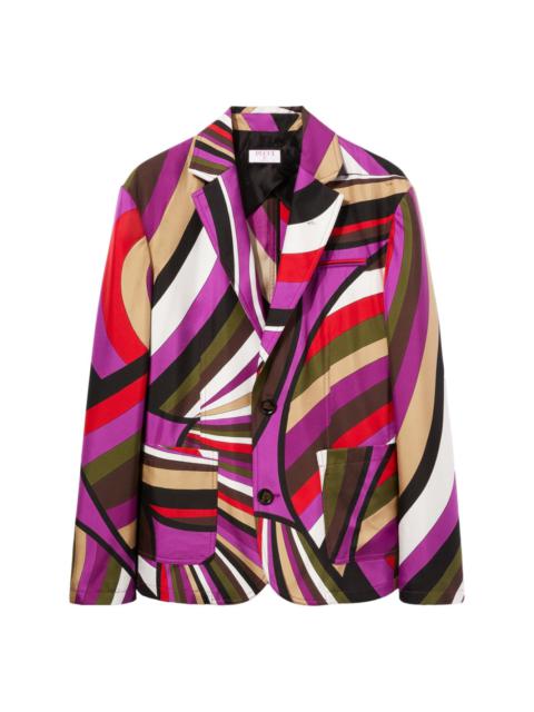 PUCCI abstract-print silk blazer