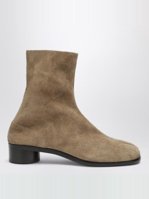 Maison Margiela Beige suede Tabi ankle boots