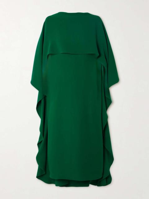Valentino Cape-effect silk-crepe midi dress