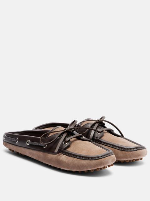 Brunello Cucinelli Monili suede mules