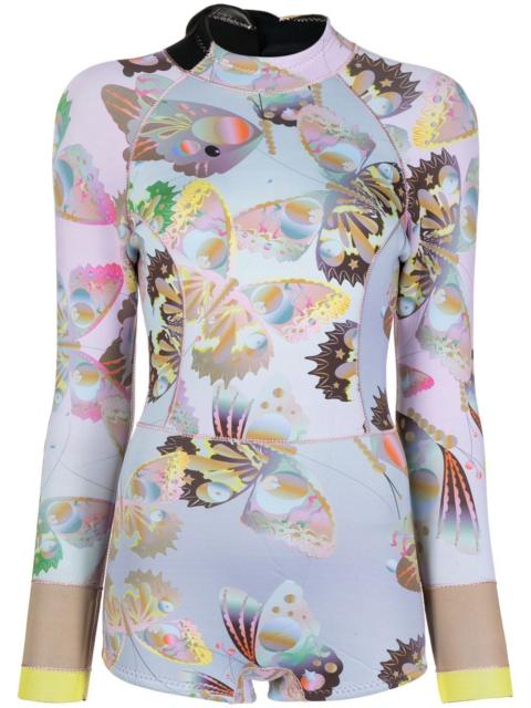 CYNTHIA ROWLEY Sunset Butterfly long-sleeve wetsuit