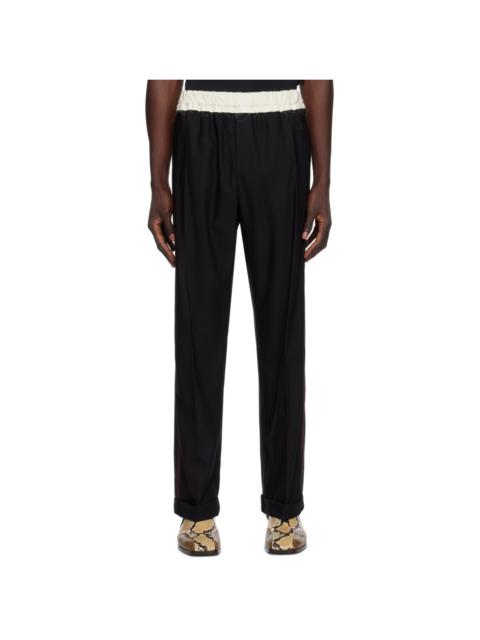 WALES BONNER Black Seine Trousers