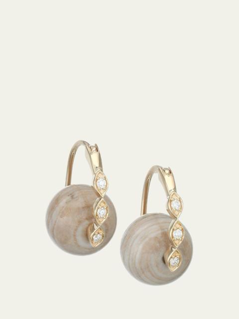 SYDNEY EVAN 14 Marquise Evil Eye Bead Earrings