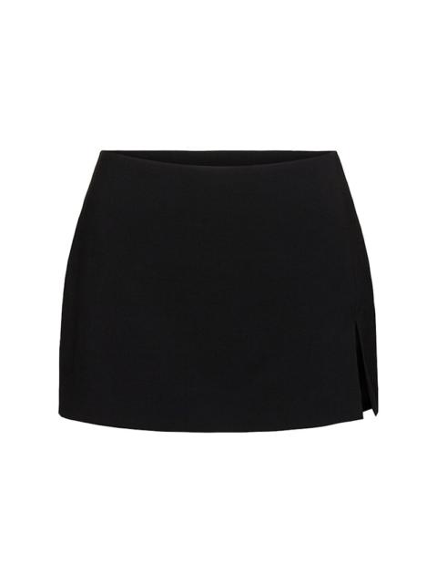 Wool blend mini skirt