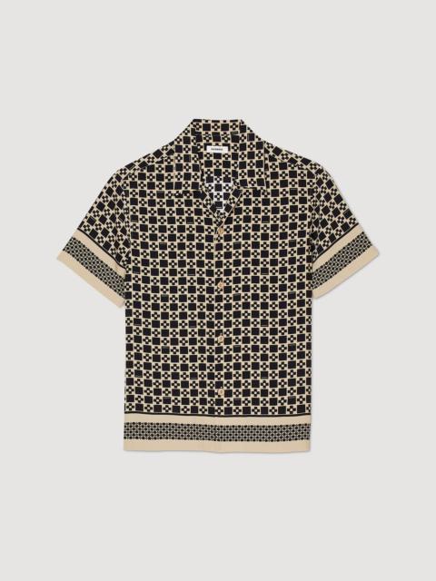 Sandro SQUARE CROSS SHORT-SLEEVED SHIRT