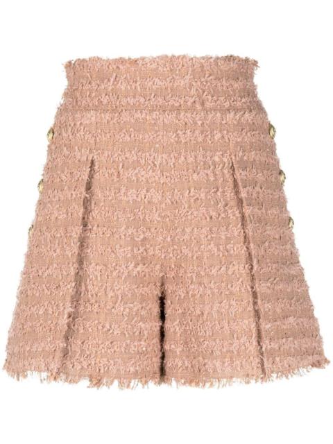 Balmain tweed high-waisted shorts