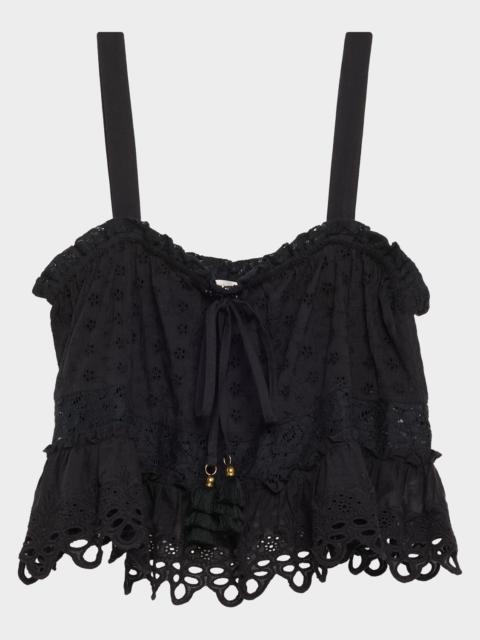 RAMY BROOK Amina Eyelet Tank Top