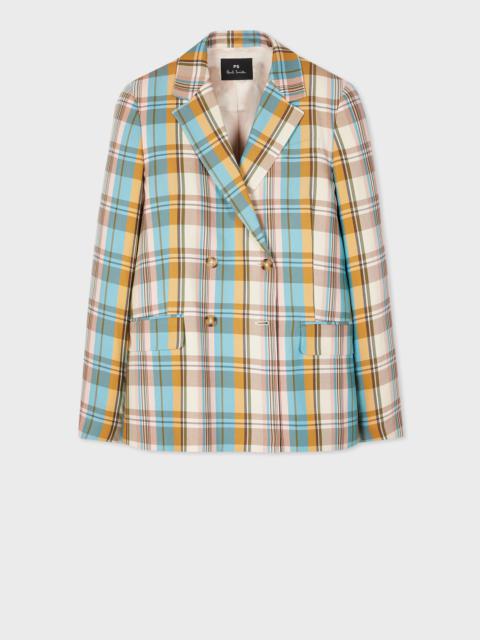 Paul Smith Multi Colour Check Double Breasted Jacket