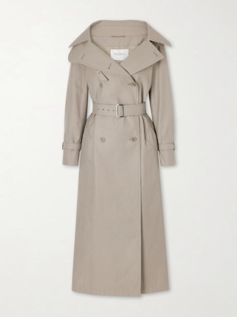 Max Mara Belted Cotton-gabardine Trench Coat