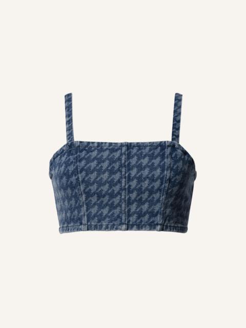 PERFECT MOMENT Houndstooth Denim Bralette