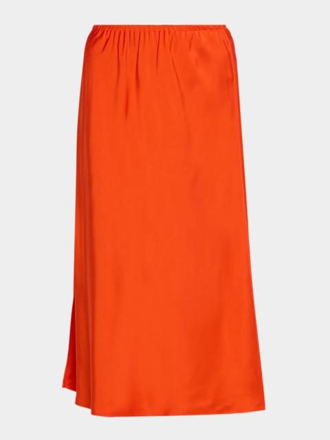 Vince Pull-On Satin Slip Skirt