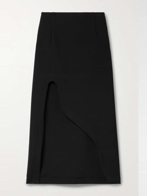 Off-White Asymmetric jersey midi skirt