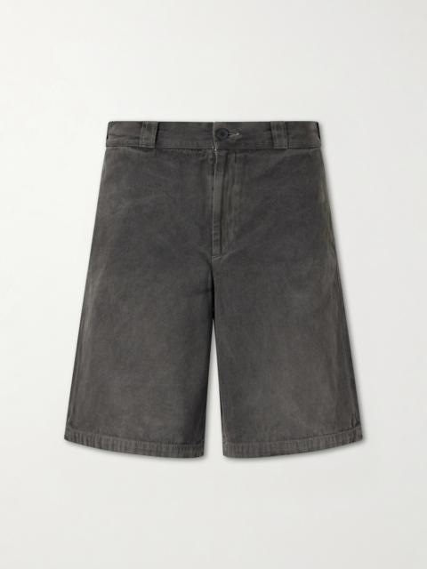Enfants Riches Déprimés Straight-Leg Distressed Cotton and Linen-Blend Twill Shorts