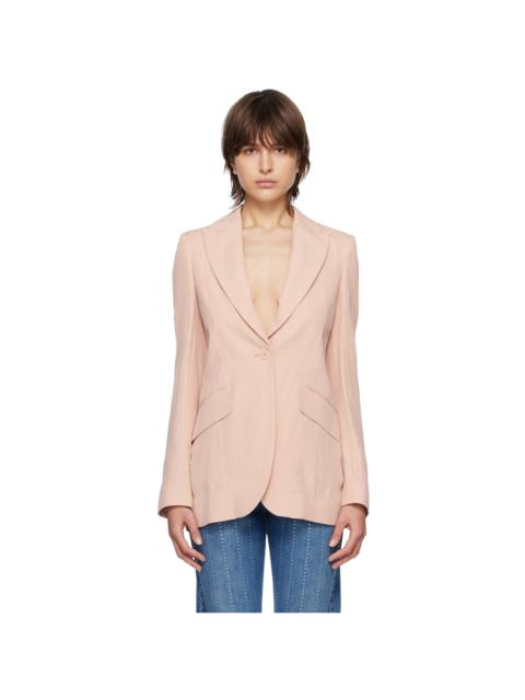 Stella McCartney Pink Peaked Lapel Blazer