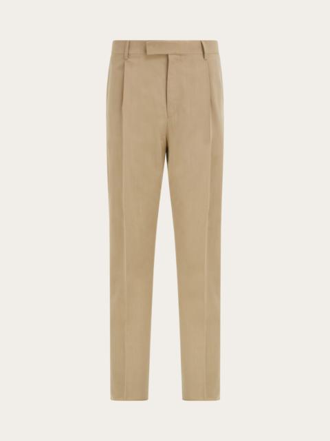 FERRAGAMO Silk and wool tailored trouser