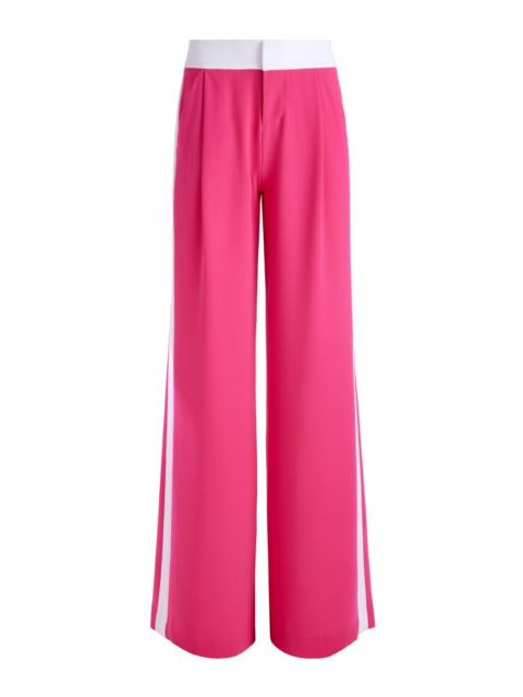 Alice + Olivia ERIC MID RISE PANT WITH TUX STRIPE