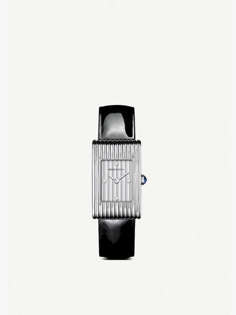 Boucheron WA030504 Reflet small stainless-steel, diamond and sapphire cabochon watch