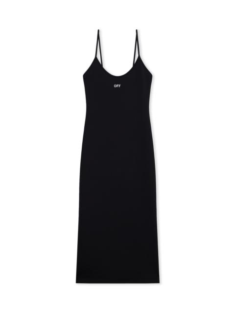 Off-White Off Stamp Sleek Midi Dress