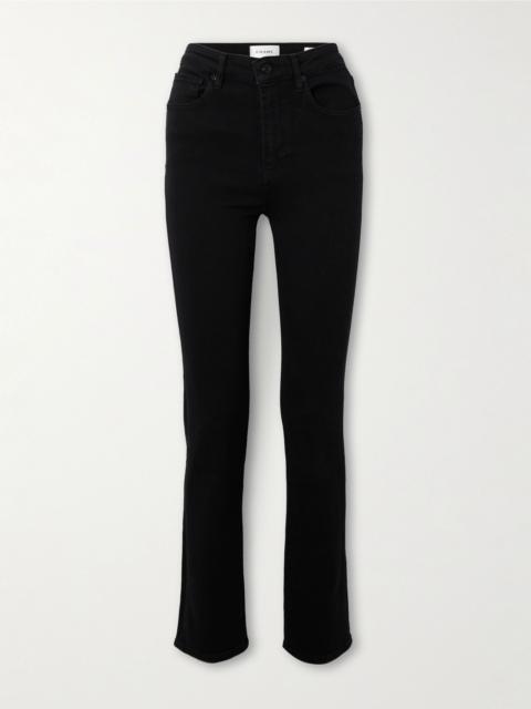 FRAME Pencil Super stretch mid-rise skinny jeans Black