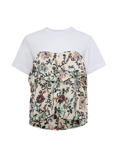 sacai Floral Print Cotton Jersey Tee