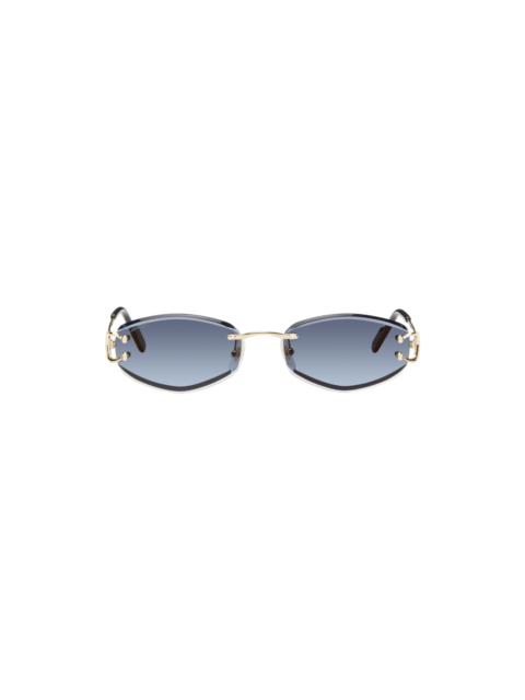 Cartier Gold & Blue 'Signature C de Cartier' CT0467S Sunglasses