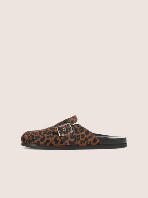 Vince Leon Leopard-Print Calf Hair Clog