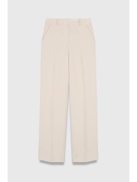 THE FOLD Clever Crepe Doppio Alzira Straight Flared Trousers