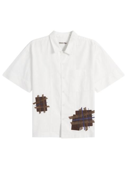 Story mfg. Story mfg. Hand Applique Ecru Patched Up Uniform Shirt
