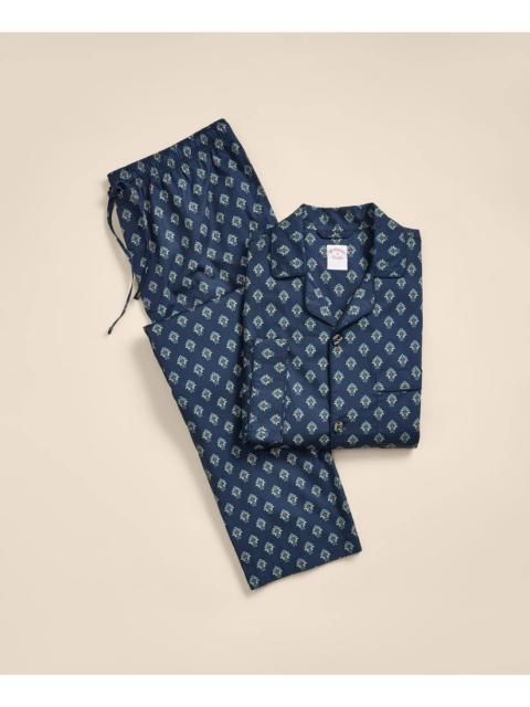 Brooks Brothers Cotton Broadcloth Foulard Pajamas