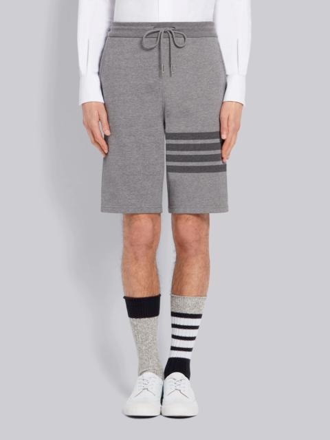 Thom Browne Medium Grey Cotton Loopback Tonal 4-Bar Sweat Shorts