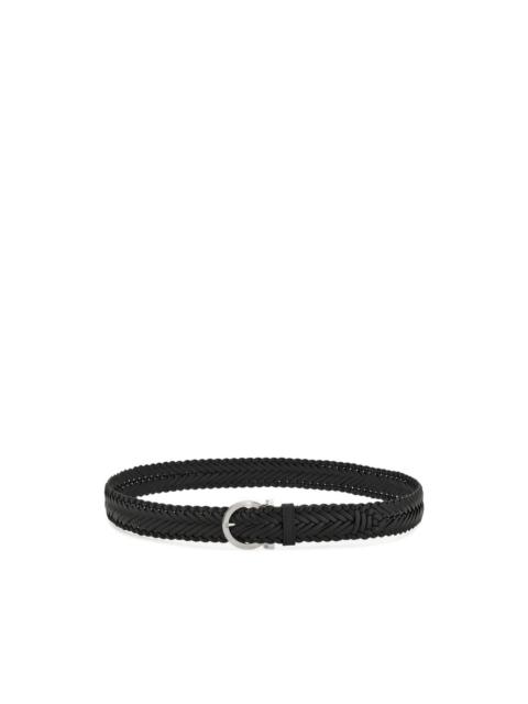 FERRAGAMO Gancini woven buckle belt