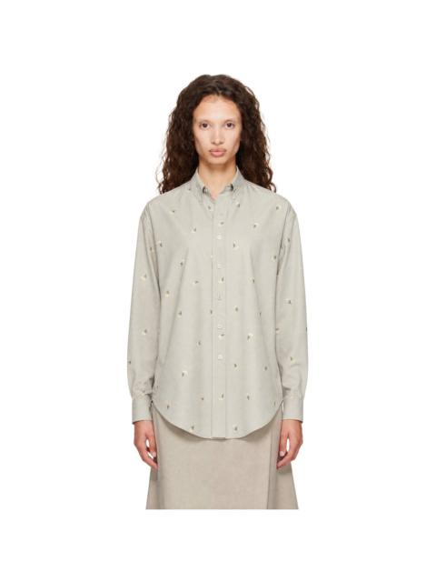 RIER Gray Floral Shirt