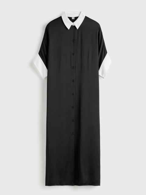 TOTEME Satin shirtdress black