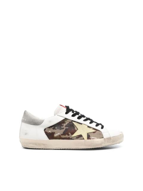 camouflage-panel star-patch sneakers