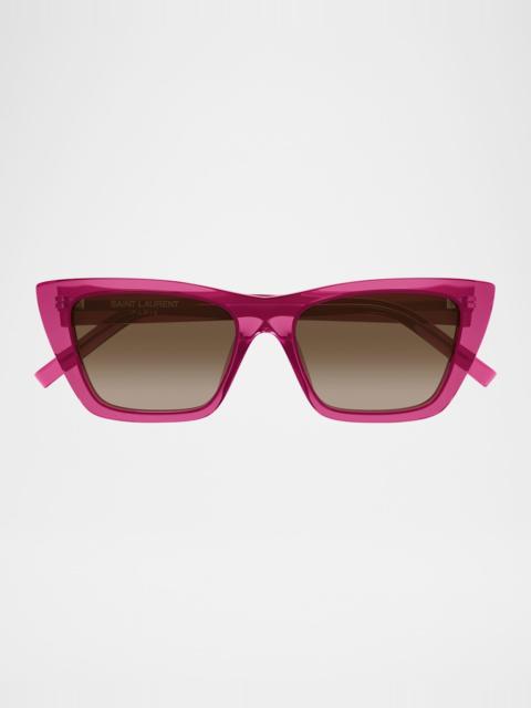 SAINT LAURENT Cat-Eye Acetate Sunglasses