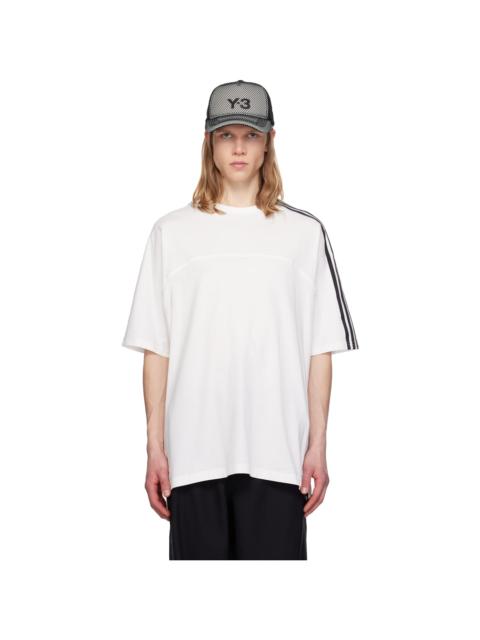 Y-3 White 3-Stripes Short Sleeve T-shirt
