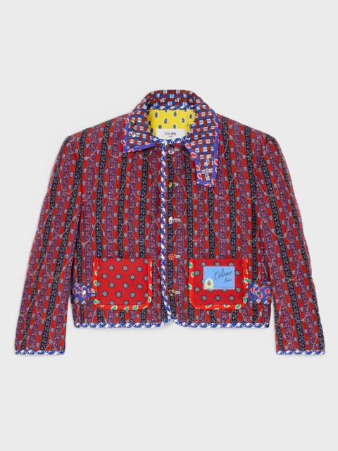 CELINE patchwork jacket IN silk and cotton