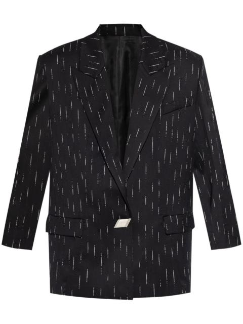 THE ATTICO single-button wool-blend blazer