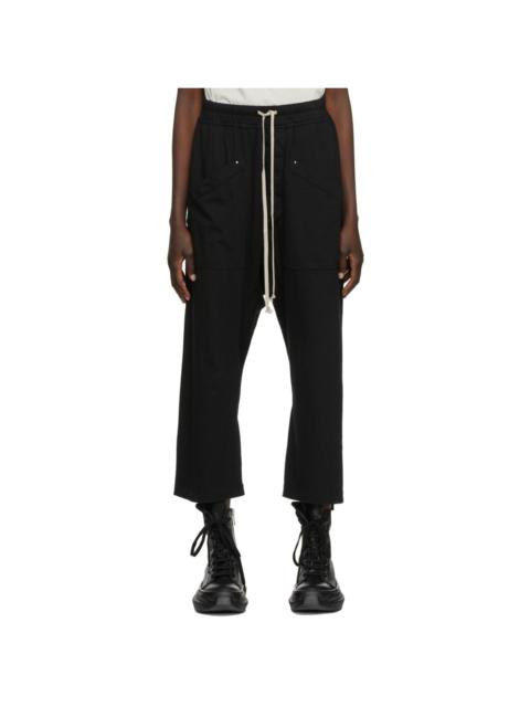 Rick Owens DRKSHDW Black Cargo Drawstring Cropped Lounge Pants