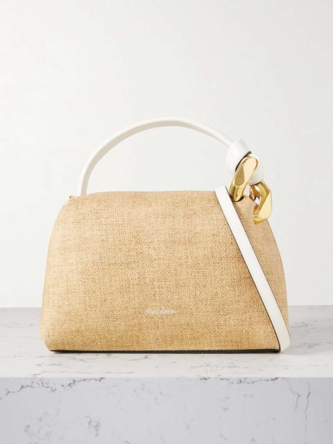 JWA Corner small chain-embellished printed textured-leather shoulder bag