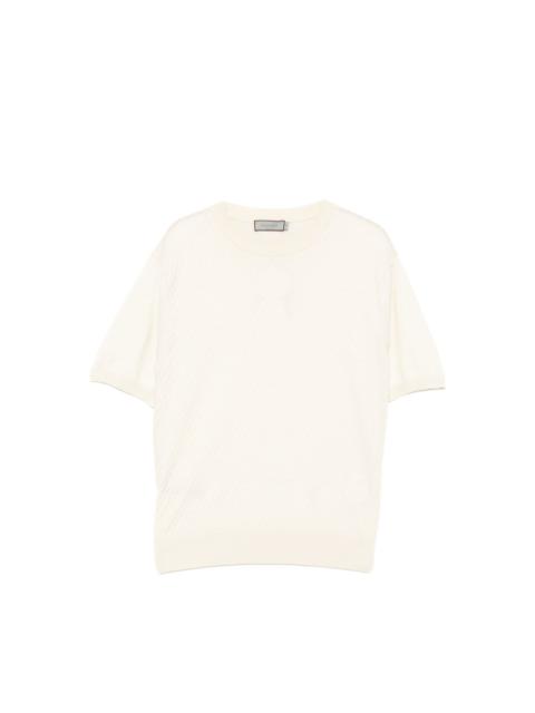 Canali MICROSTRUCTURED COTTON T-SHIRT