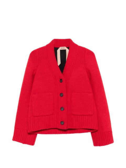 N°21 button-up flap-pocket cardigan