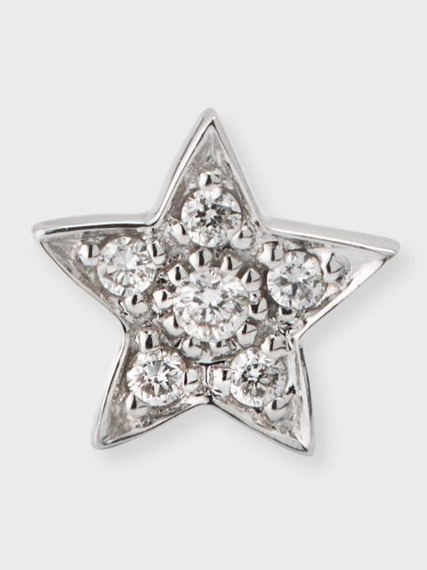SYDNEY EVAN 14k White Gold Pave Star Stud Earring, Single