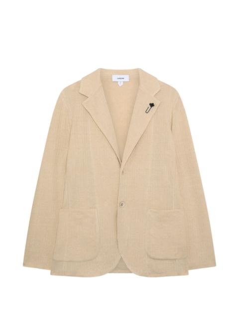 LARDINI single-breasted ribbed jacket