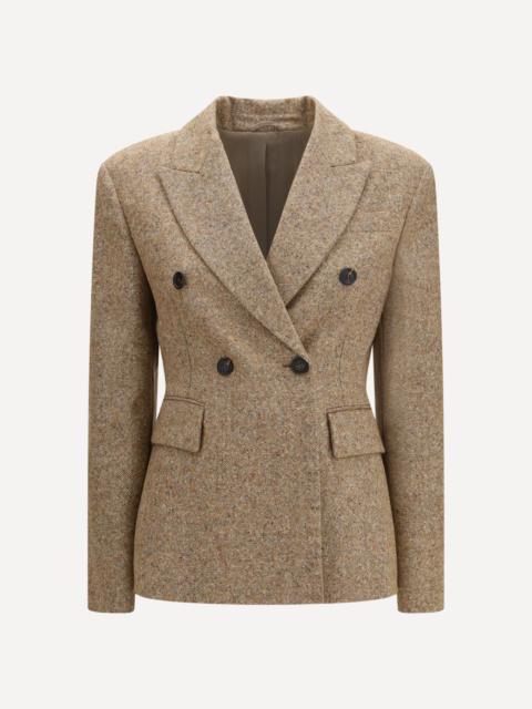 Brunello Cucinelli Virgin wool Donegal Jacket with monili