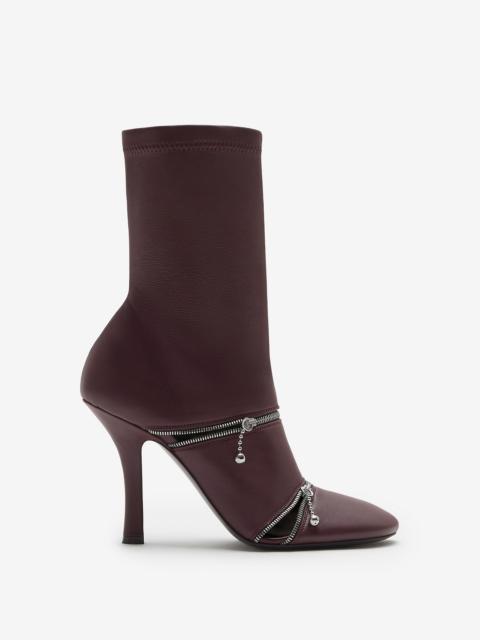 Burberry Leather Peep Boots