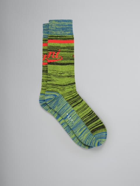 Marni GREEN-TONE LOGO SOCKS